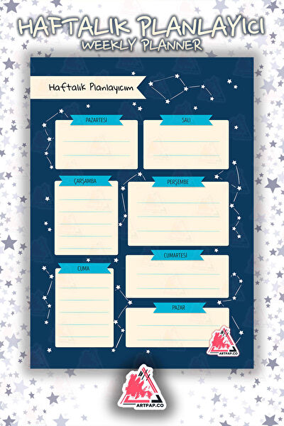 artpapco Defter, Ajanda