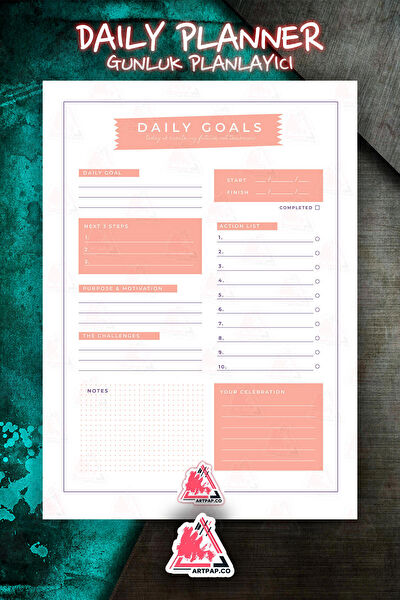 artpapco Defter, Ajanda