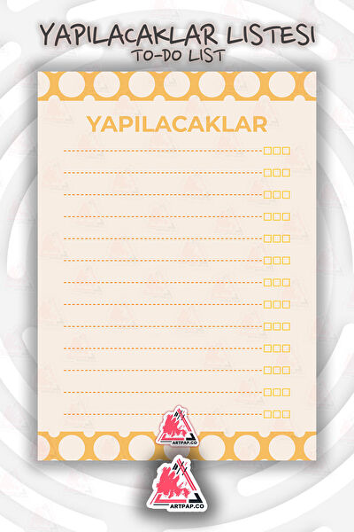 artpapco Defter, Ajanda