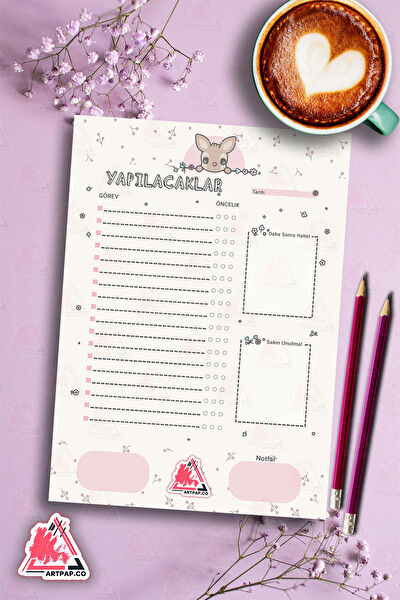 artpapco Defter, Ajanda