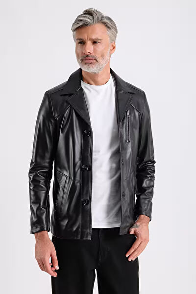 Maroquin Leather Erkek Mont, Kaban