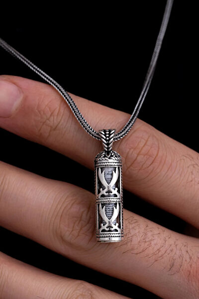 OSMANLI GÜMÜŞ Kolye, Zincir, Künye