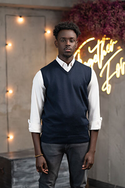 Woolen World Erkek Büyük Beden Hırka, Süveter