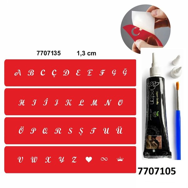 Airbrush Tattoo Geçici Dövme, Şablonları