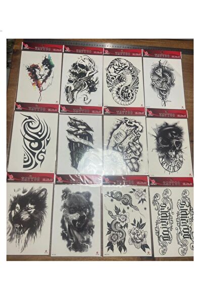 Airbrush Tattoo Geçici Dövme, Şablonları