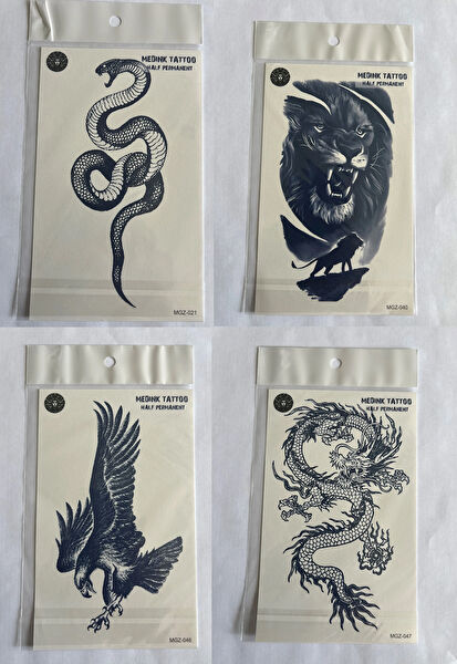 Airbrush Tattoo Geçici Dövme, Şablonları