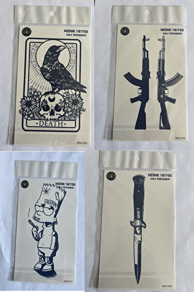 Airbrush Tattoo Geçici Dövme, Şablonları