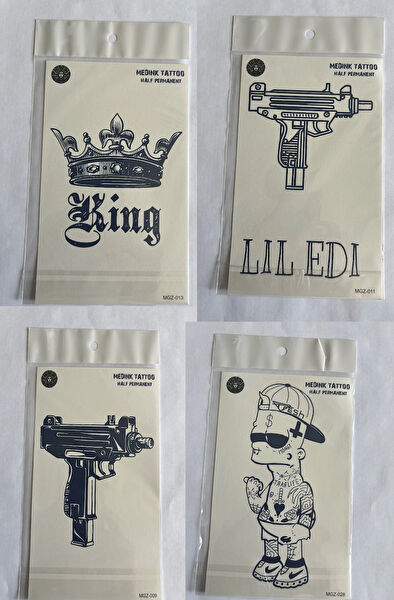 Airbrush Tattoo Geçici Dövme, Şablonları