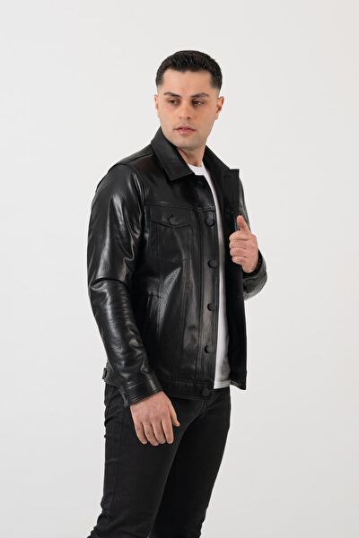 Deri Effect Erkek Ceket