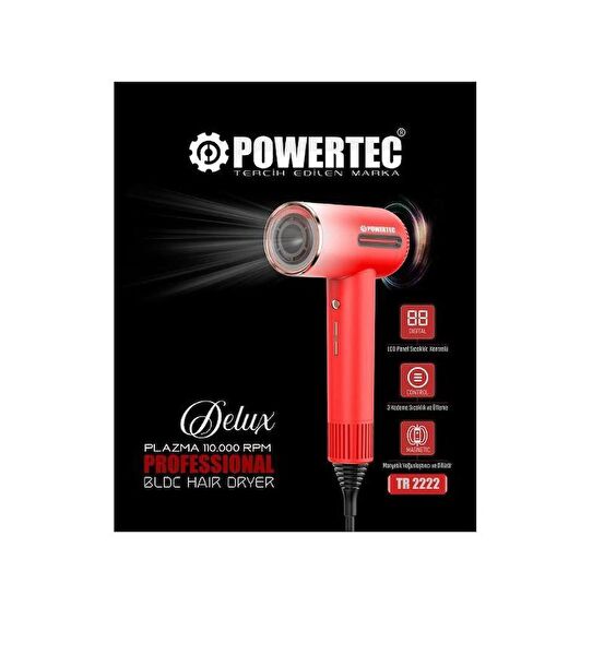 Powertec Saç Kurutma, Fön Makinesi