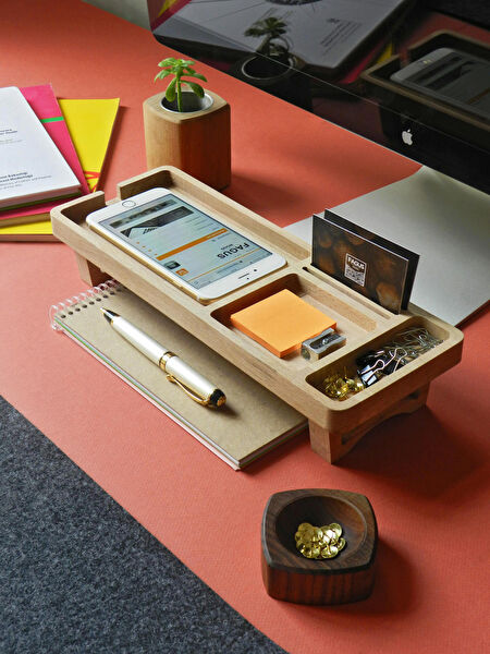 Fagus Wood Masaüstü Organizer