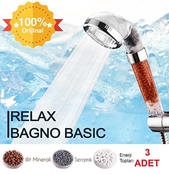 Relax Bagno Duş Başlığı, Spirali, Seti