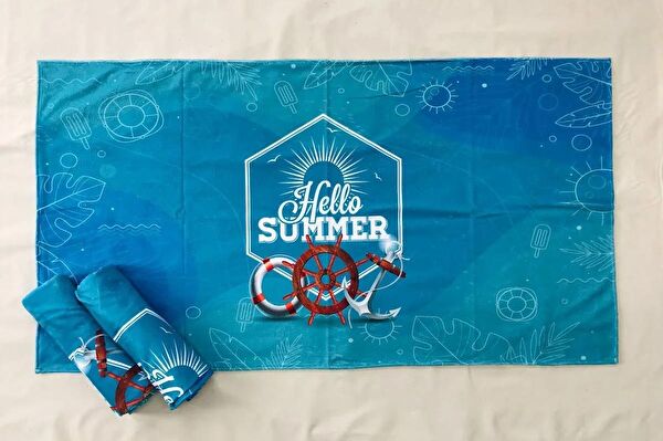 Asya Bayrak Plaj Havlusu