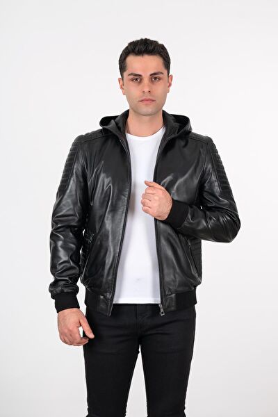 Deri Effect Erkek Ceket