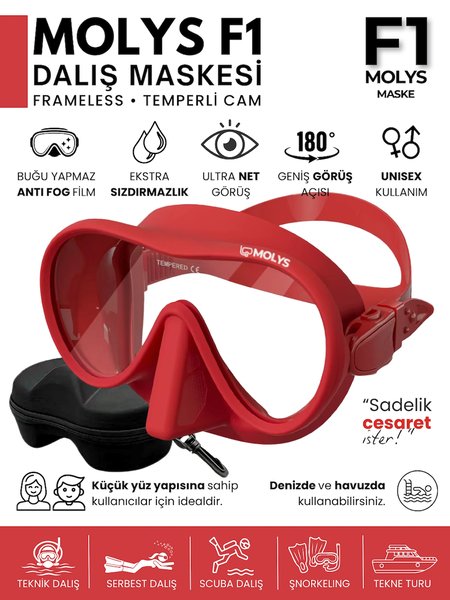 MOLYS Dalış Gözlük, Maske, Şnorkel
