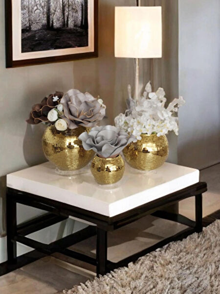 Işıltı Home Design Vazo, Saksı