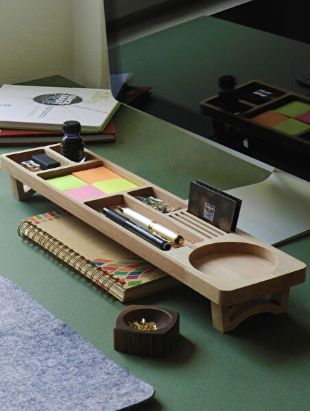 Fagus Wood Masaüstü Organizer