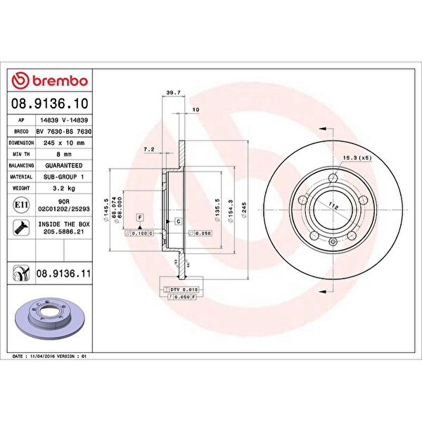 Brembo Fren Diskleri