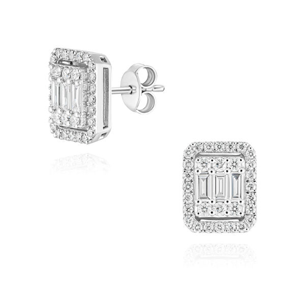 Pare Pırlanta Küpe