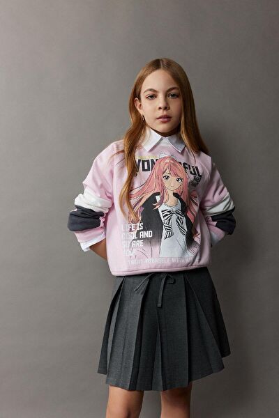 DeFacto Kız Çocuk Sweatshirt