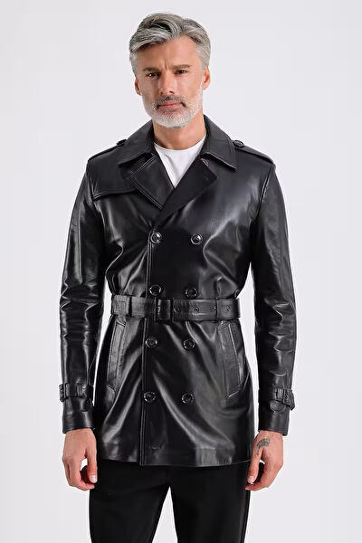 Maroquin Leather Erkek Mont, Kaban