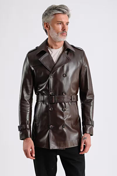 Maroquin Leather Erkek Mont, Kaban