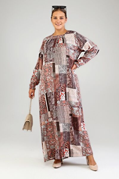 FERACE Büyük Beden Günlük Elbise