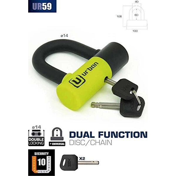 Urban Revolt Motorsiklet Kilitleri ve Ekipmanları