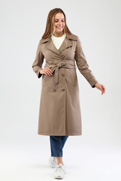 FERACE Büyük Beden Trençkot