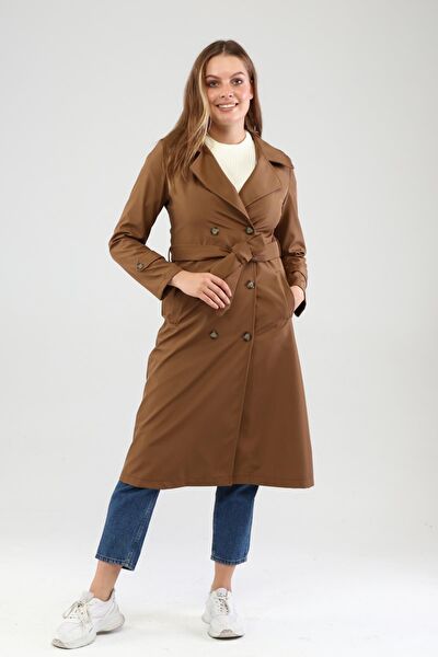 FERACE Büyük Beden Trençkot