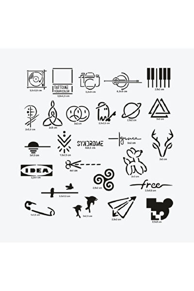 Airbrush Tattoo Geçici Dövme, Şablonları