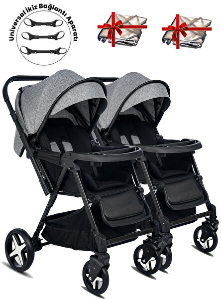 Baby Home İkiz Bebek Arabası
