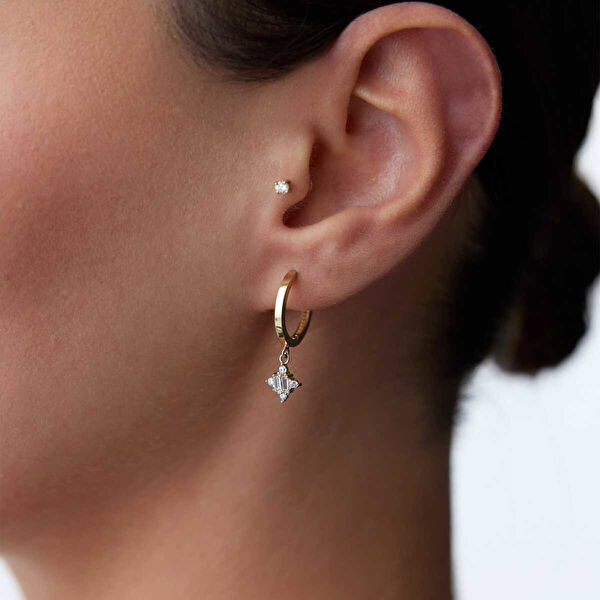 Cherry By Özkonak Altın Küpe