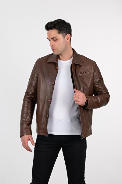Deri Effect Erkek Ceket