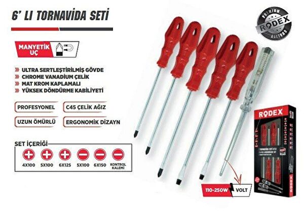 Rodex Tornavida, Tornavida Setleri