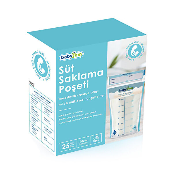 Babyjem Süt Saklama Poşeti, Kabı