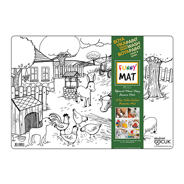 Akademi Çocuk - Funny Mat Yazı Tahtası