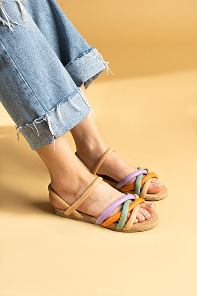 Pembe Potin Kadın Sandalet