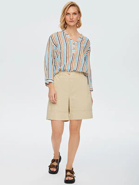 FAIK SÖNMEZ Kadın Şort, Bermuda, Kapri