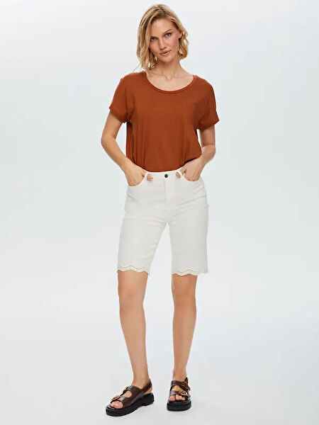 FAIK SÖNMEZ Kadın Şort, Bermuda, Kapri