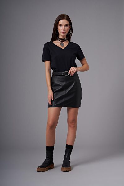 Deri Company Kadın Etek