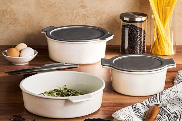 Porland Porselen Tencere, Tava Seti