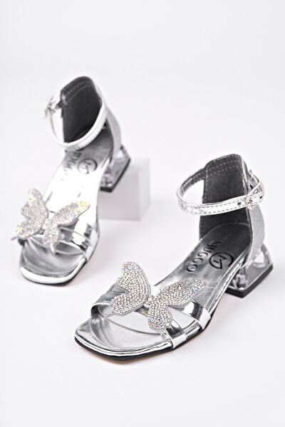 MUGGO Kız Çocuk Topuklu, Abiye Ayakkabı