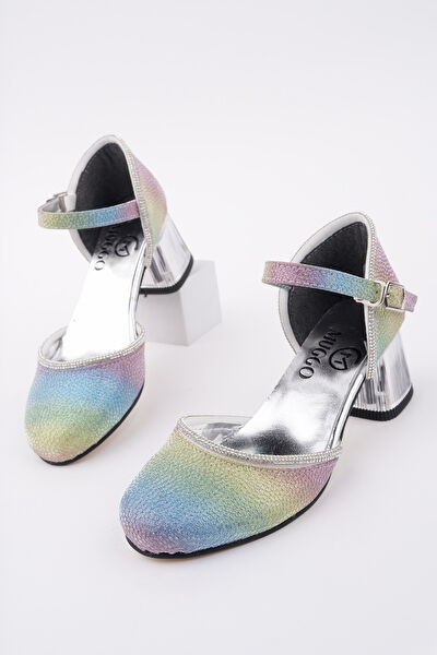 MUGGO Kız Çocuk Topuklu, Abiye Ayakkabı