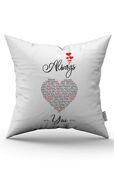 Cango Home Dekoratif Yastık, Kırlent, Kılıf