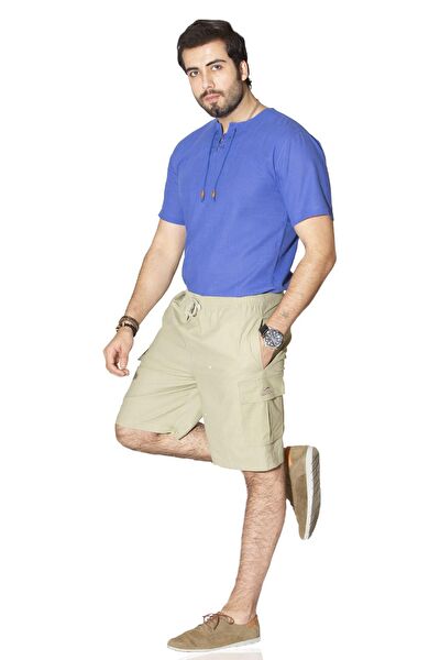 Eliş Şile Bezi Erkek Şort, Bermuda, Kapri