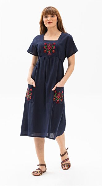 Eliş Şile Bezi Büyük Beden Günlük Elbise