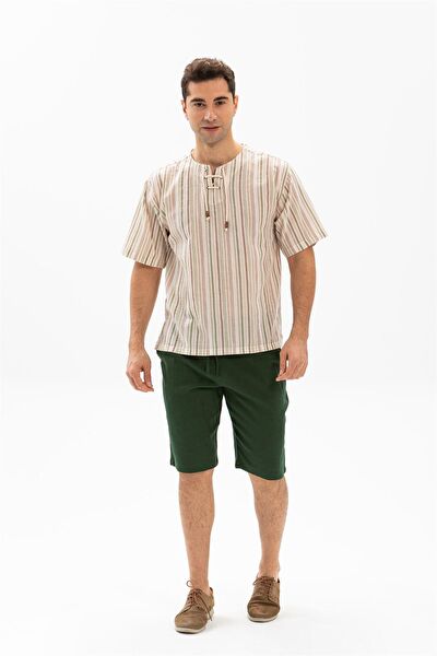 Eliş Şile Bezi Erkek Şort, Bermuda, Kapri