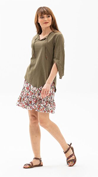 Eliş Şile Bezi Büyük Beden Bluz