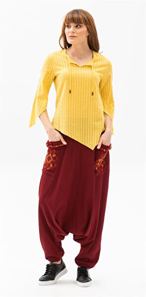 Eliş Şile Bezi Büyük Beden Bluz